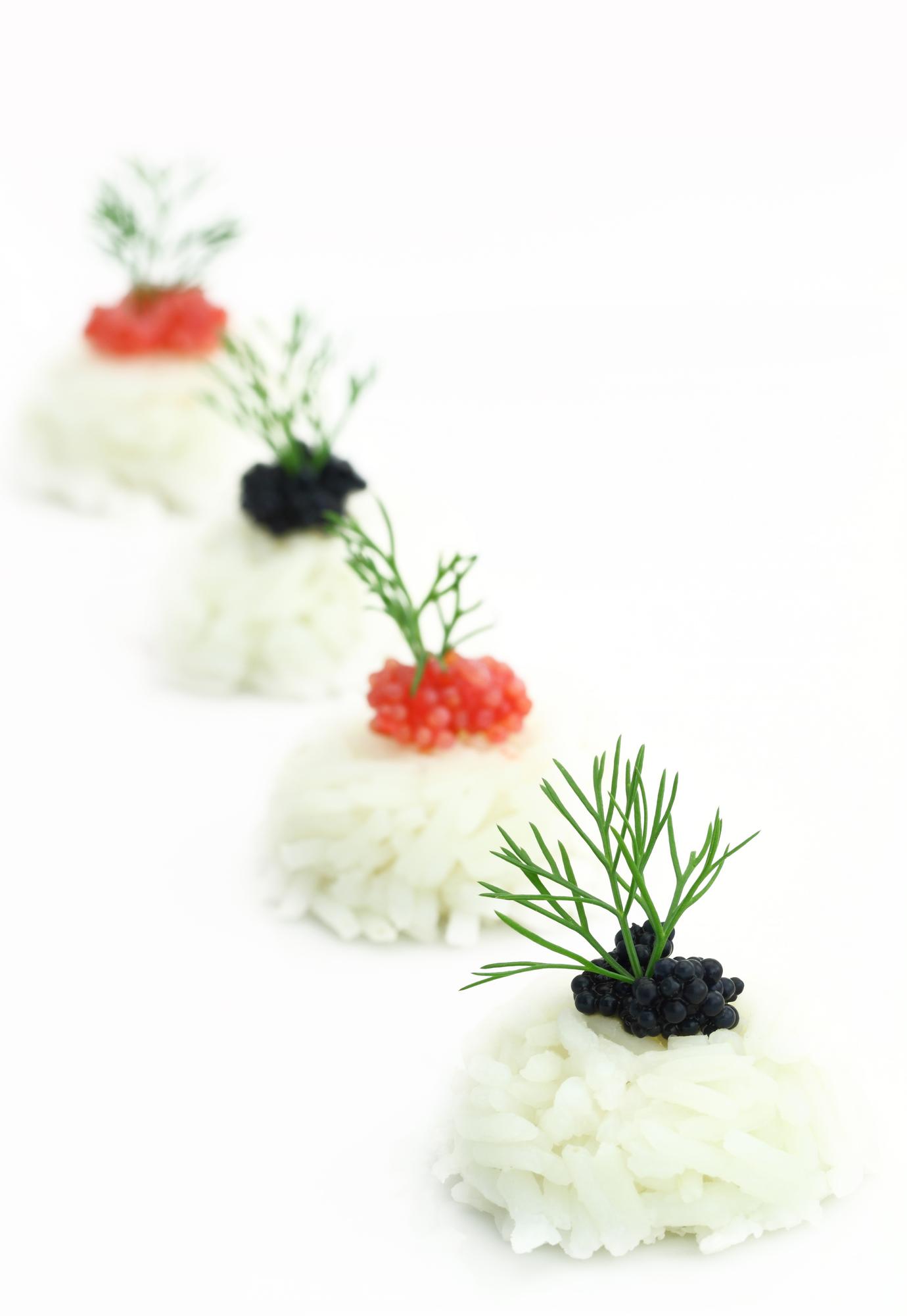 Close-up of molecular garnish